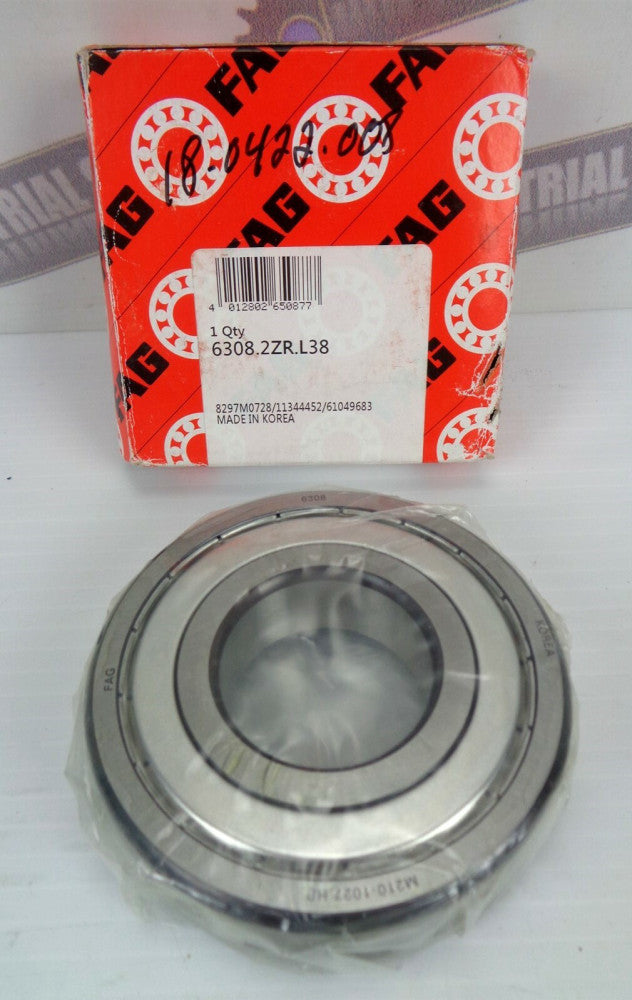 FAG 6308.2ZR.L38 / 63082ZRL38 Radial Deep Groove Ball Bearing (NEW in BOX)