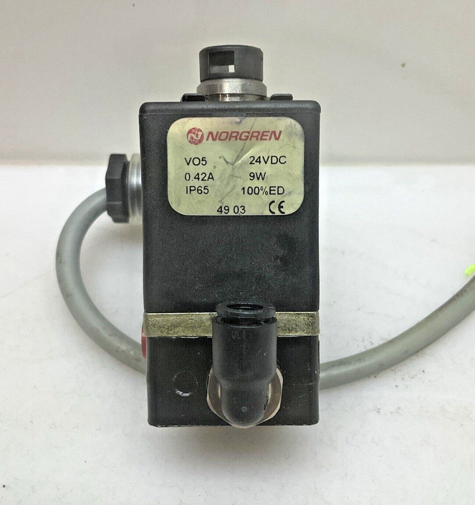 Norgren V05A486M-B600A Solenoid Valve IP65 24vdc .42 Amp 9W Used