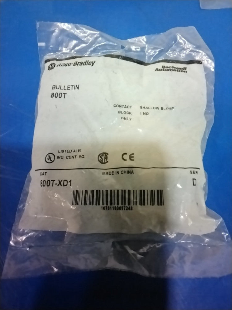 ALLEN BRADLEY 800T-XD1 SER D CONTACT BLOCK
