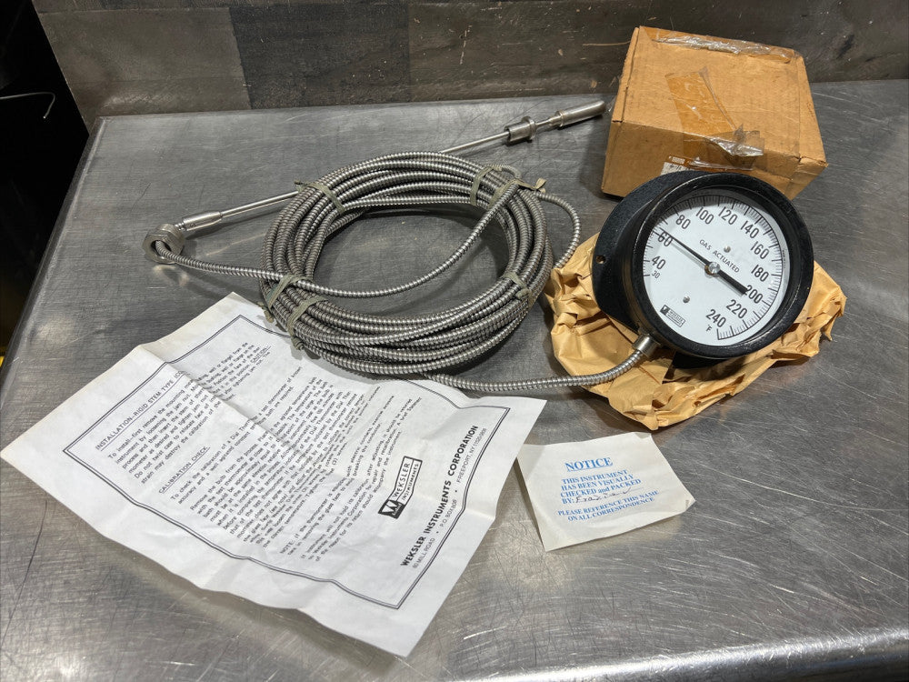 Weksler Gas Actuated Temperature Gauge Cat 4146, 30-240 deg F Nos Surplus