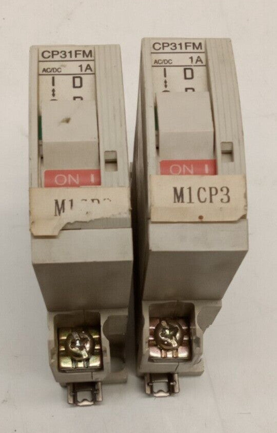 Fuji Electric CP31FM/1 1 Amp 250 V 1 Pole Circuit Protector (Lot of 2)