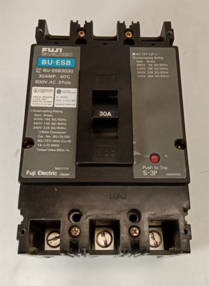 Fuji Electric BU-ESB3030 30 Amp Circuit Breaker 3 Pole