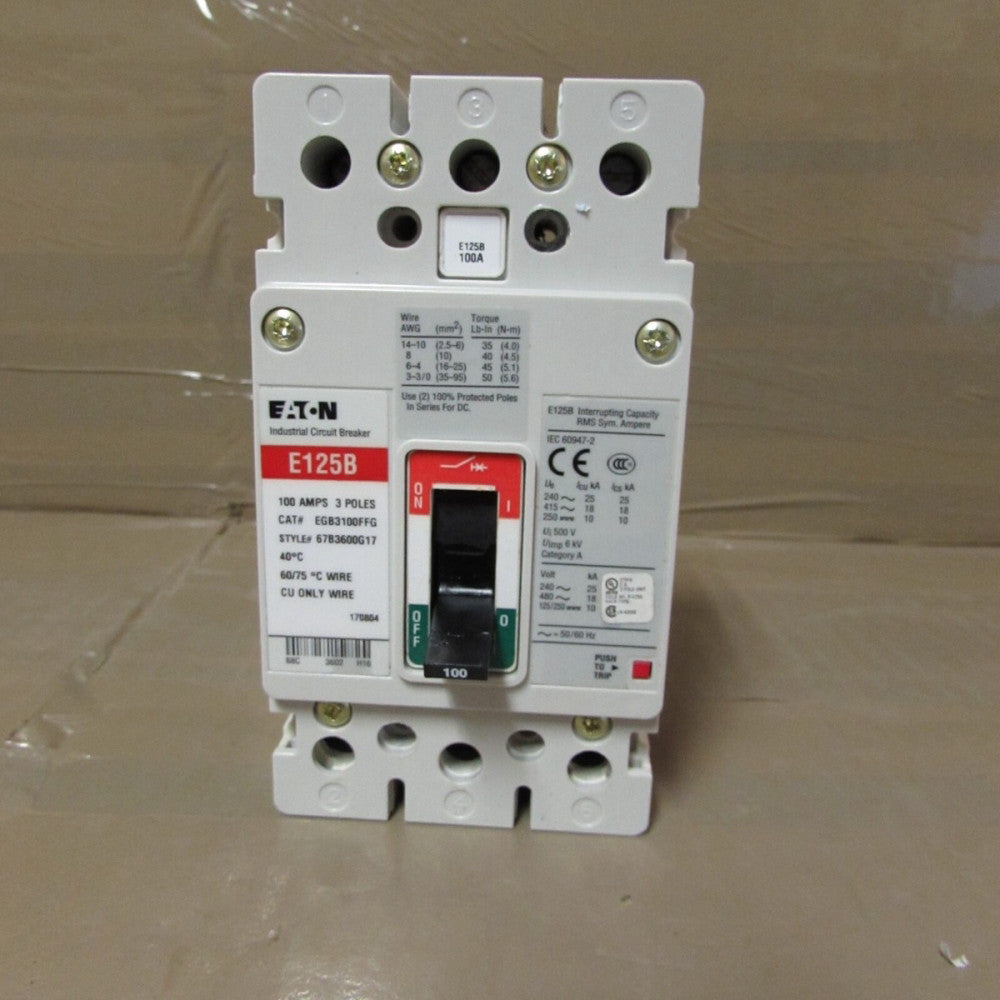 ALLEN BRADLEY, E125B, 100A MOLDED CASE CIRCUIT BREAKER, USED TAKEOUT! MAKE OFFER