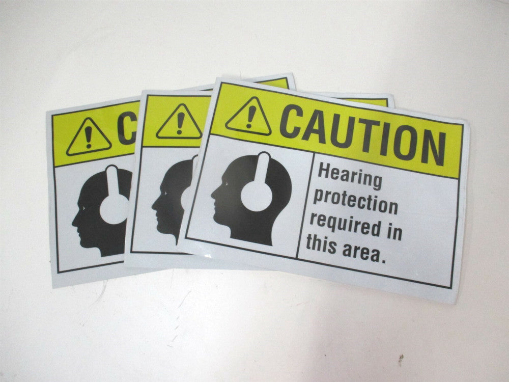 Lyle (LCU3-0108-RD_10x7) 7" x 10" Hearing Protection Required Sign - Qty 3