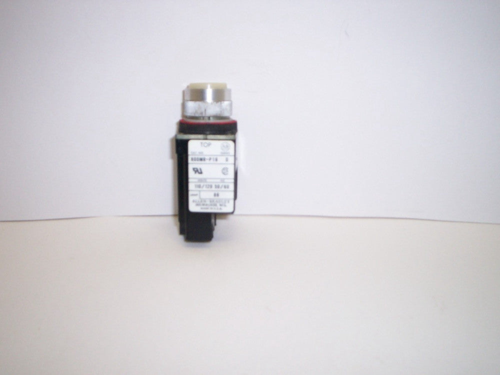 ALLEN BRADLEY 800MR-P16W SER D PILOT LIGHT RAISED WHITE TRANSFORMER 120V 50/60HZ
