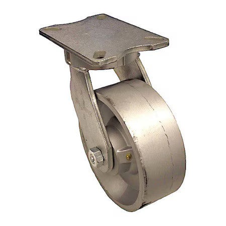 Zoro Select P27s-D080r-18 Plate Caster,5400 Lb. Load,Black Wheel