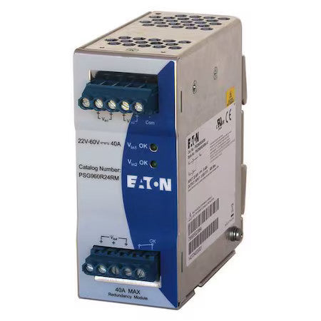 Eaton Psg960r24rm Redundant Dc Power Supply, 24/48V Dc, 24V Dc, 960 W, 40 A,