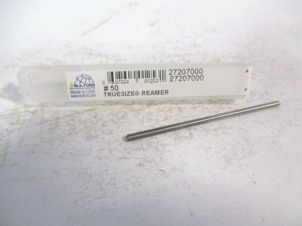 M.A. Ford (2720700) #50 x 1/2" x 1-3/4" OAL Solid Carbide 4Fl Chucking Reamer 