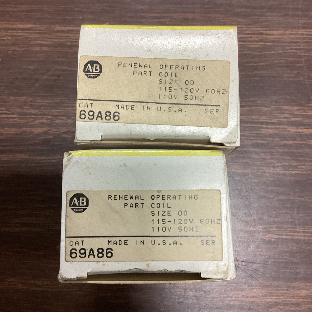 ALLEN BRADLEY 69A86 COIL 115-120V Lot Of 2 F94