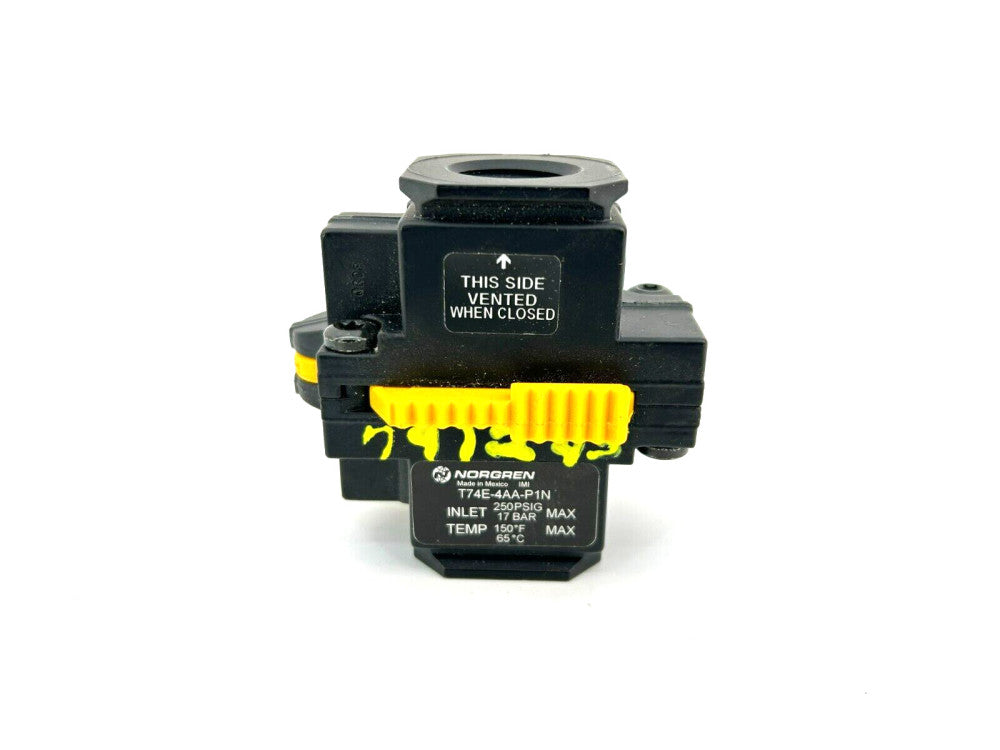 New Norgren T74E-4AA-P1N Pneumatic Lockout Valve, 1/2"