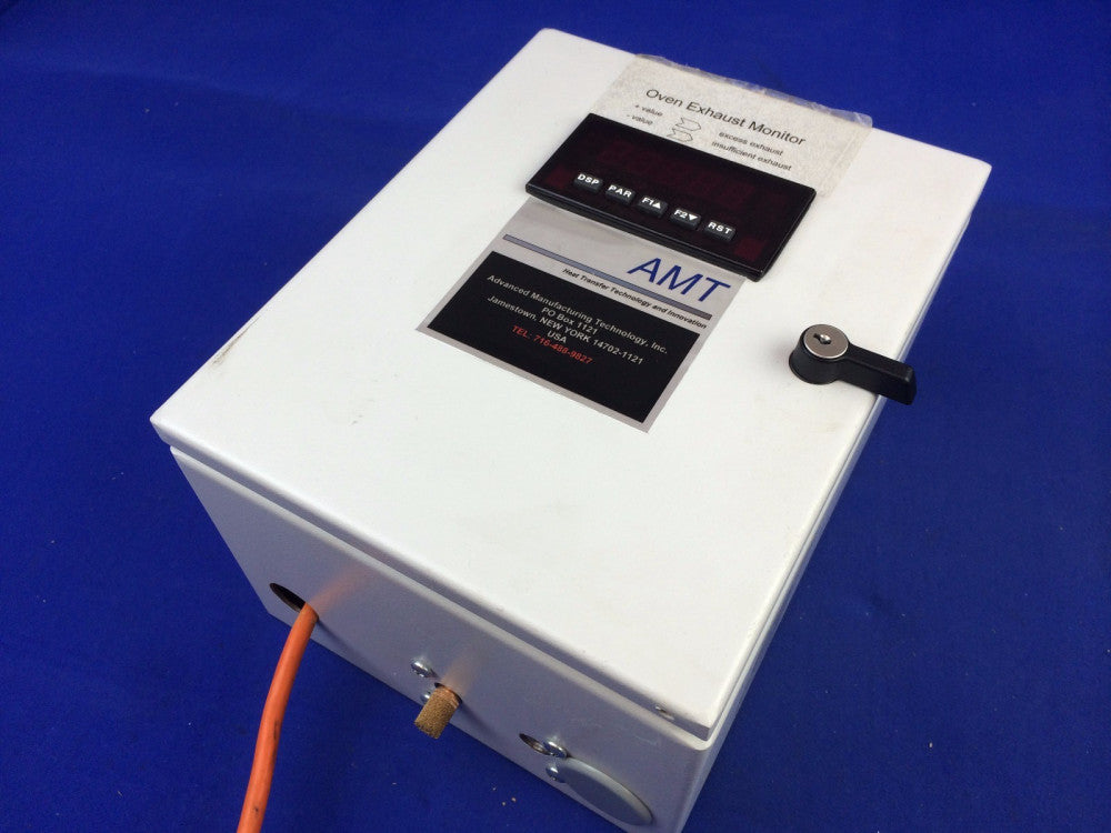 AMT SP001 OVEN EXHAUST MONITOR W/ RED LION PAXP PROCESS INPUT METER & Enclosure