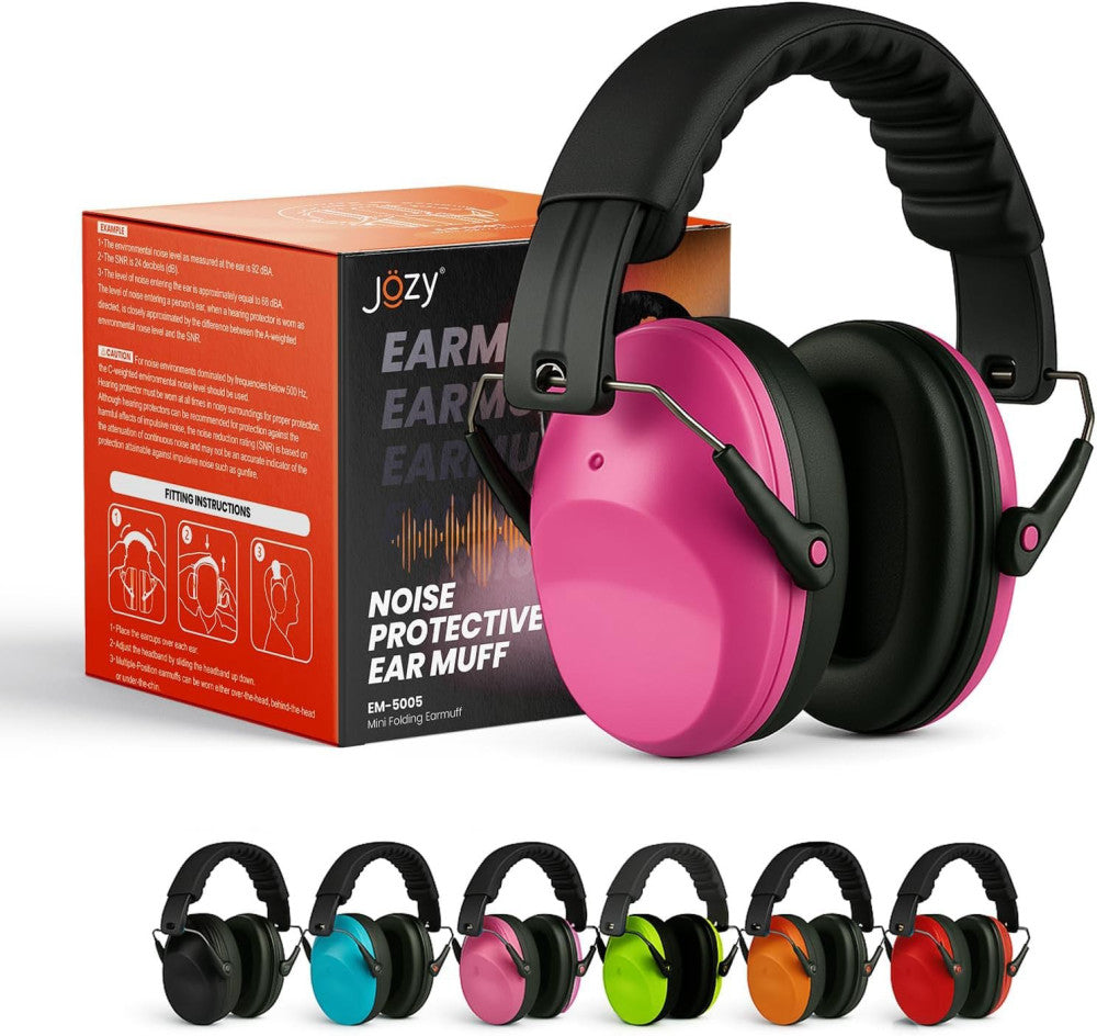 Jozy Noise Canceling Headphones for Kids, SNR 26dB Ear Protection Pink 