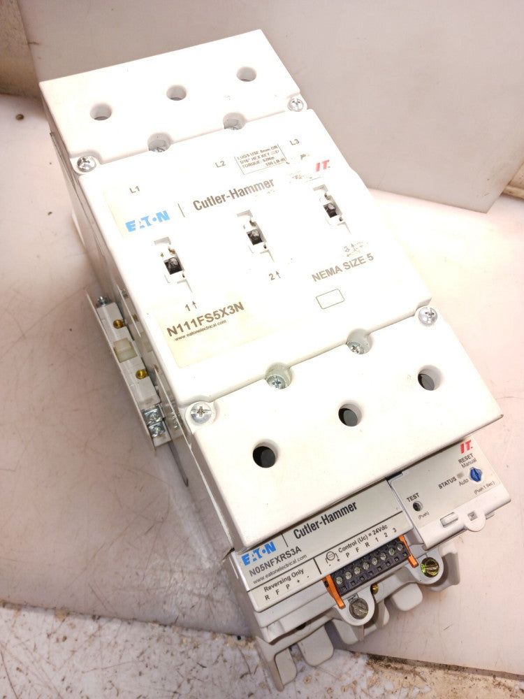 Eaton Size 5 Motor Starter N111FS5X3N With Reversing Contact N05NFXRS3A