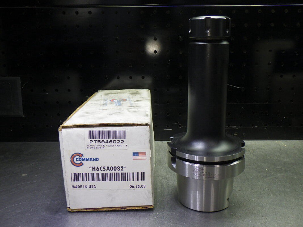 Command HSK100 ER32 Collet Chuck 7.380" Pro H6C5A0032 (LOC221)