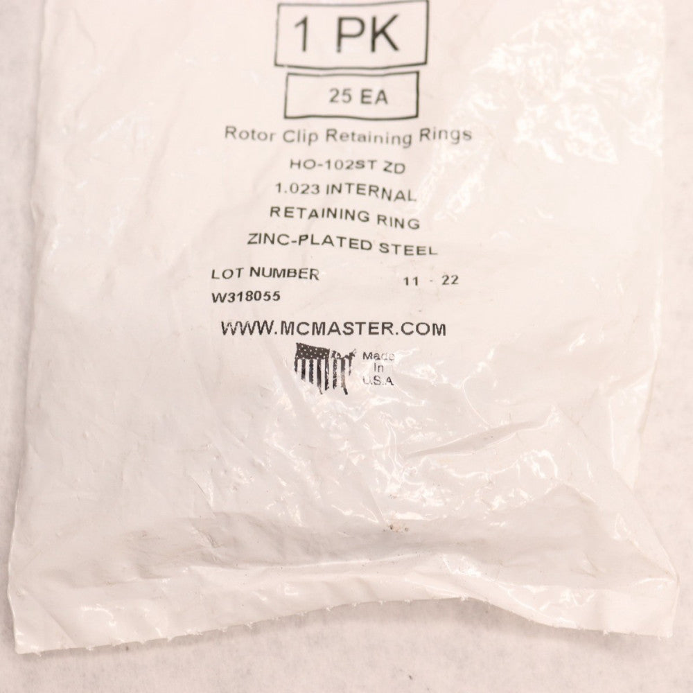 (25-Pk) Rotor Clip Internal Retaining Ring Steel Zinc Yellow 1.023" HO-102ST ZD