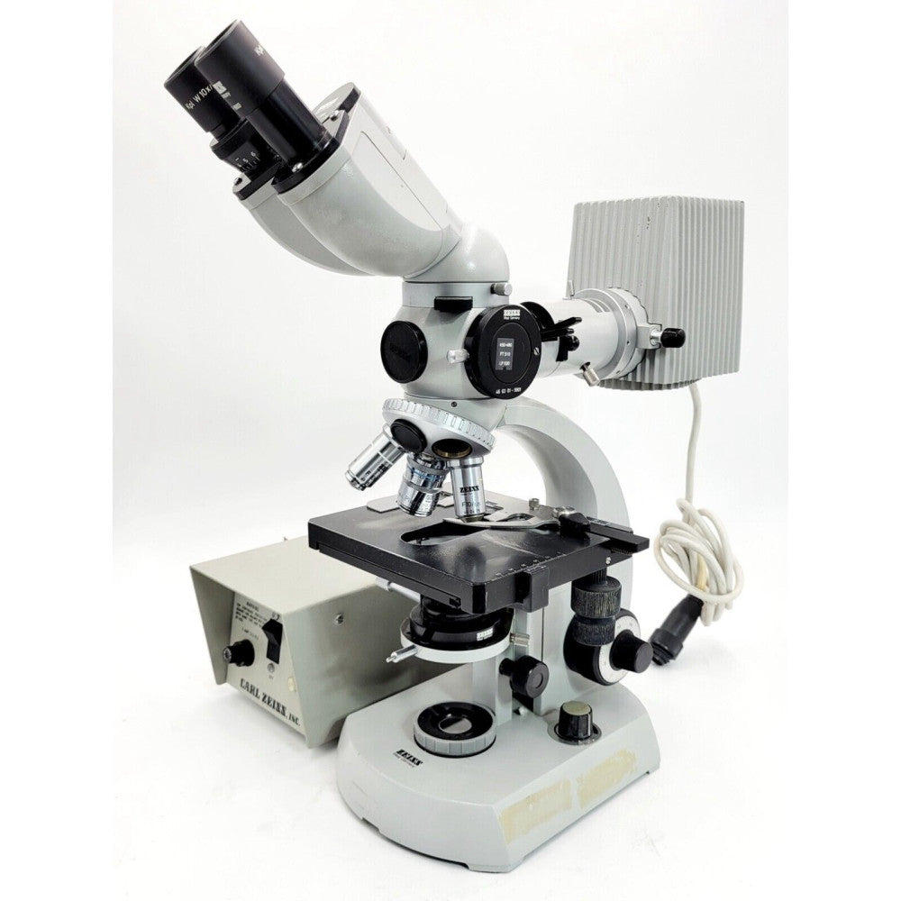 Zeiss Standard Fluorescence Microscope + Planapo 40X F100X F10X+Power+Manuals