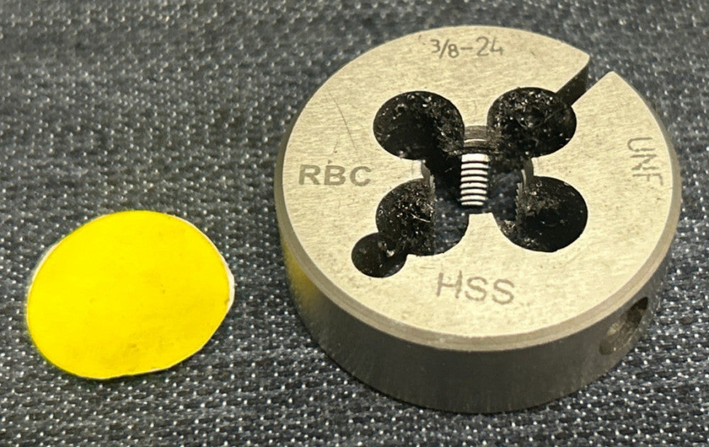 UNBRANDED HSS ADJUSTABLE ROUND SPLIT DIE 3/8" - 24 UNF