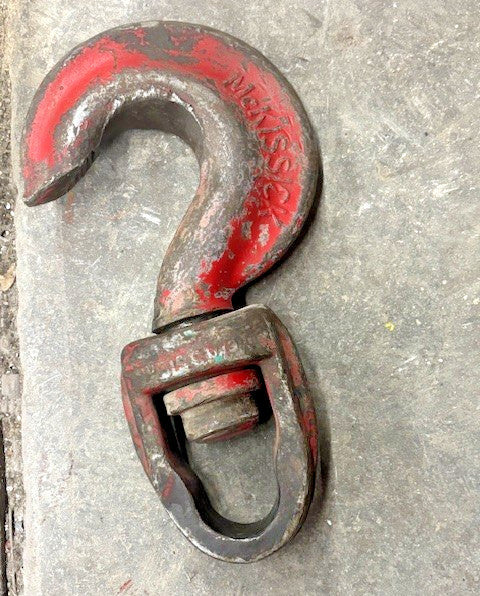 MCKISSICK HEAVY DUTY 10" CRANE SWIVEL HOOK WITH SWIVEL EYE