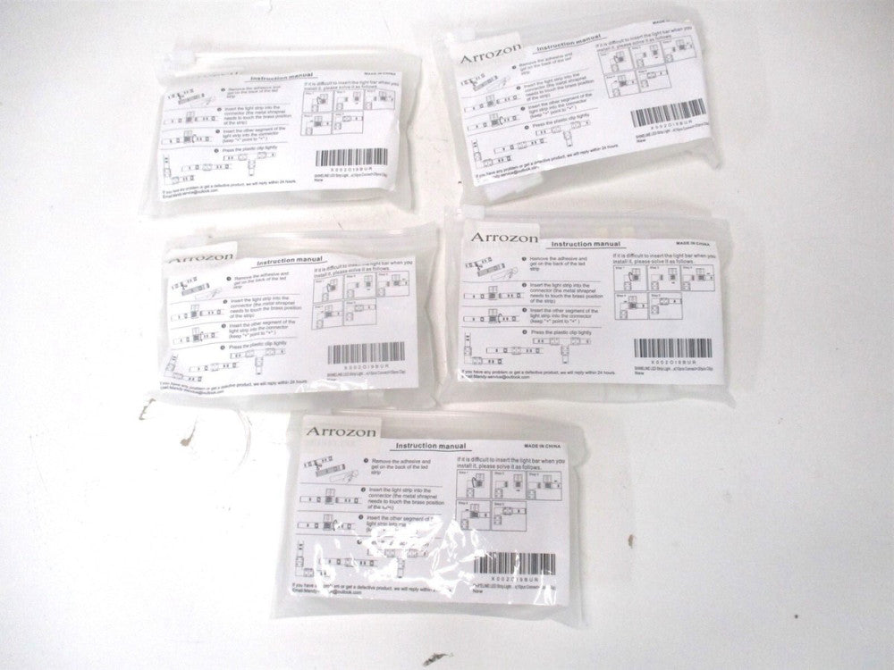 10mm 4 Pin RGB LED Strip Light Connector with LED Light Clips 30ct. - Lot of 5 