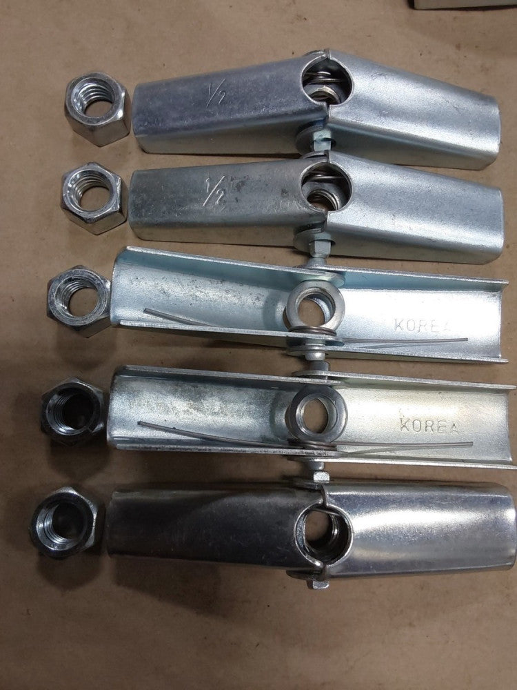 1/2"x4"1/2 Coarse Thread Toggle Wing Only / Spring (Set Of 5)....F116