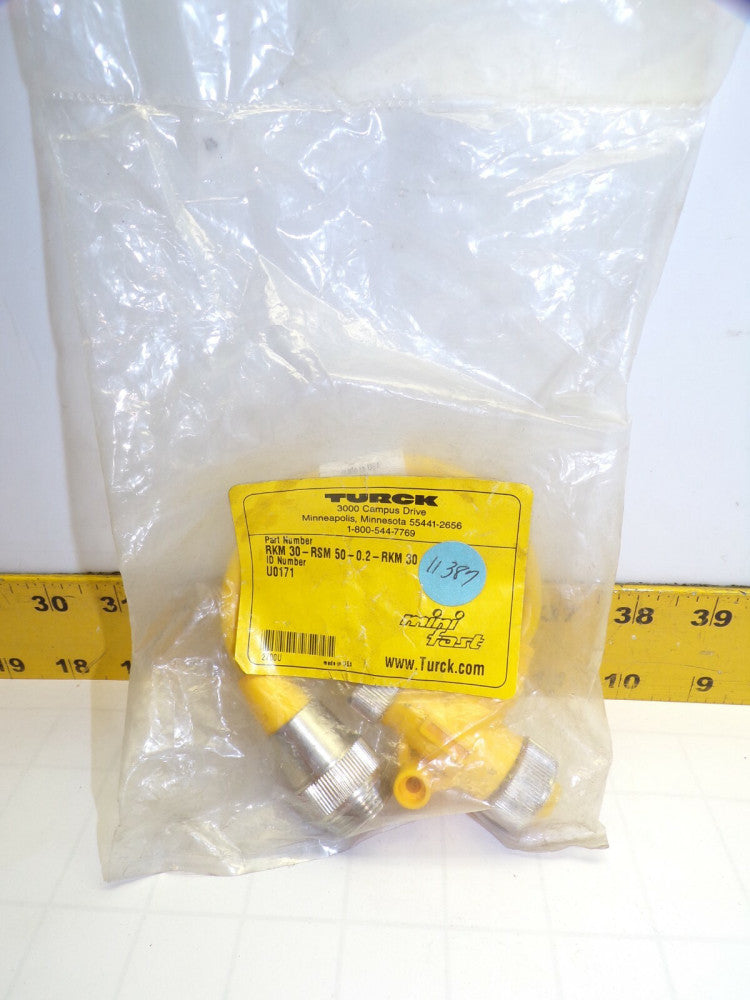NEW TURCK MINI FAST TEE CORDSET  RKM 30-RSM 50-0.2-RKM 30