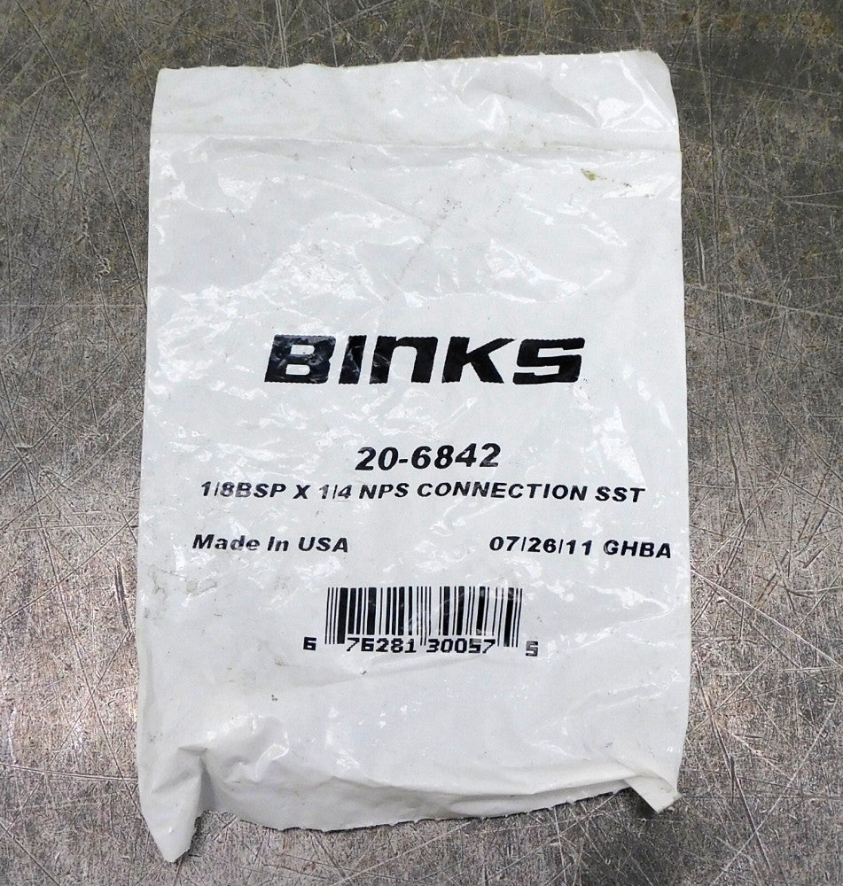 Binks 20-6842 1/8 BSP x 1/4 NPS Stainless Steel Connection Fitting