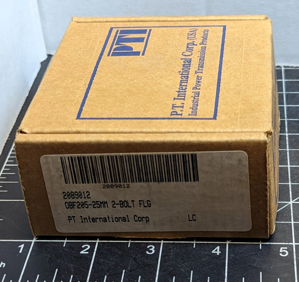 OBF205-25MM FLANGED BLOCK BEARING; 25MM BORE 2-BOLT PFL STL PFL 205 NEW [B8B2]