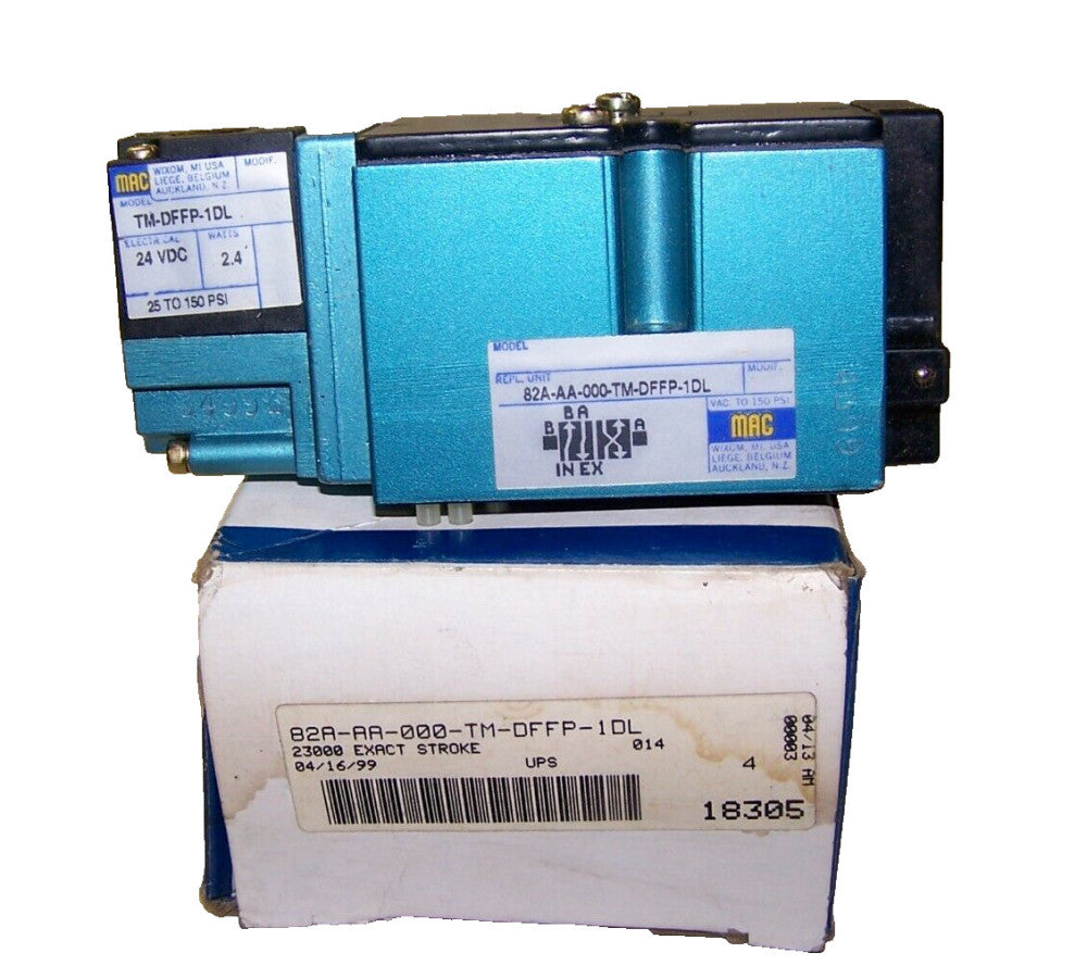 NEW MAC VALVES 24V SOLENOID VALVE 2.5W 25 - 150 PSI  82A-AA-000-TM-DFFP-1DL