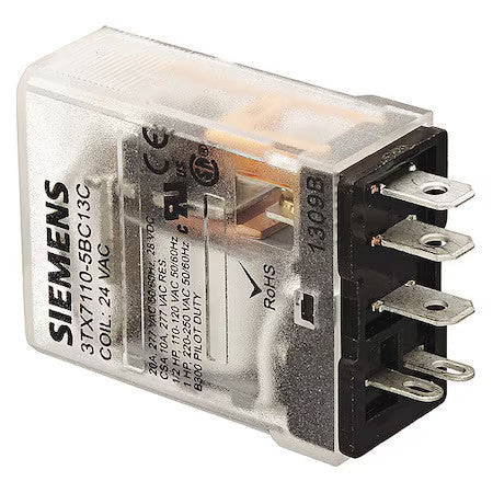 Siemens 3Tx71105bf13c Plug-In Relay, 120V Ac Coil Volts, 5 Pin, Spdt