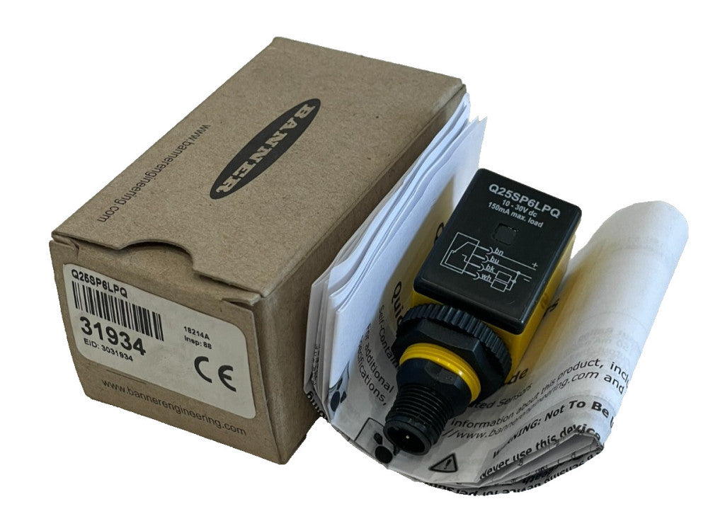 NEW BANNER Q25SP6LPQ PHOTOELECTRIC SENSOR 31934