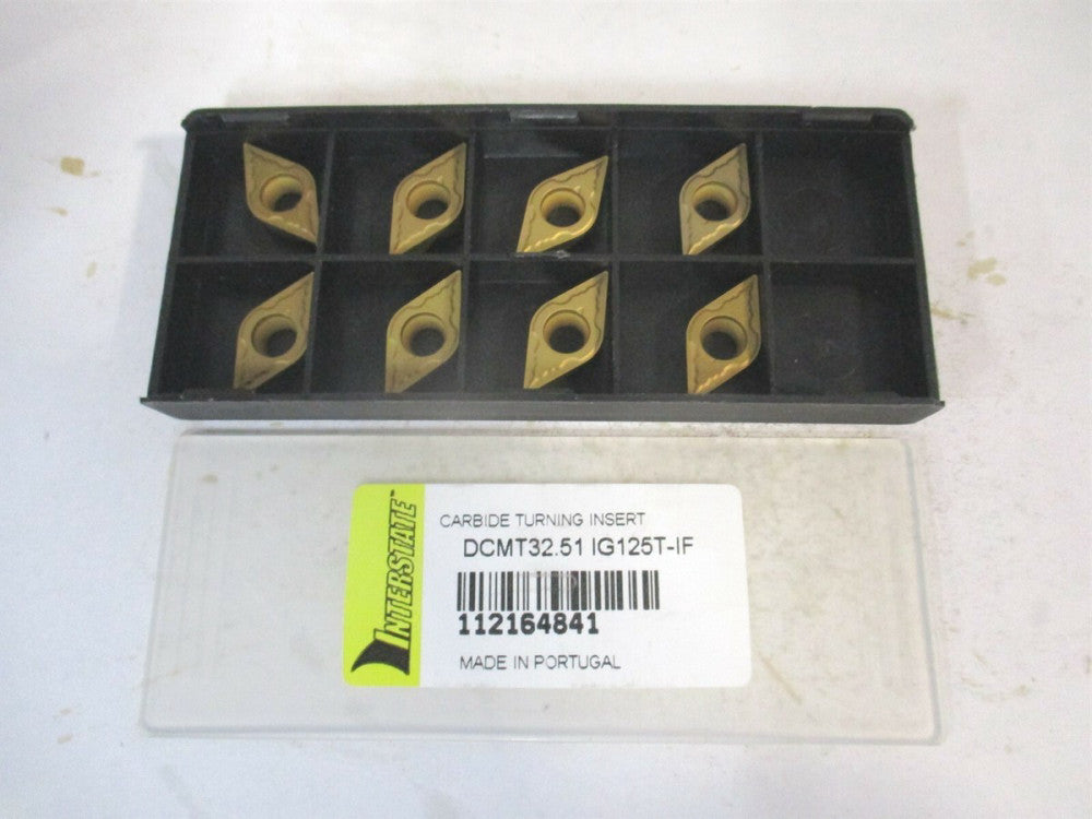 (112164841) DCMT32.51 IG125T-IF 3/8" x 1-64" Carbide Turning Insert - Pack of 8