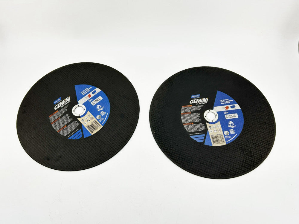 Lot of 2 New Norton 66253306626 Cut-Off Wheels 14" x 3/32" x 1" Type 1