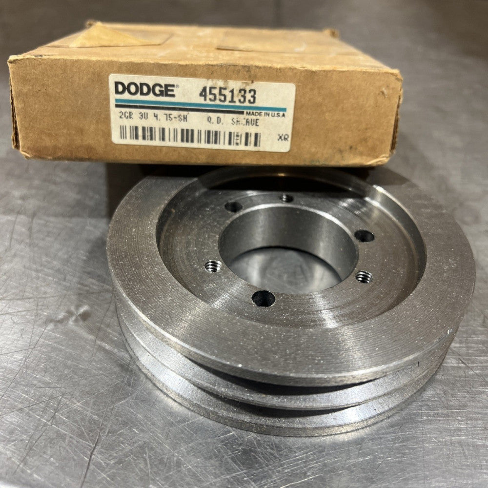 Dodge 455133 2GR 3V 4.75-SH Q.D. SHEAVE Nos Surplus