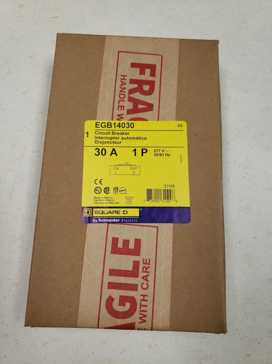 1 New SQD EGB14030 Circuit Breaker 30 Amp 1-Pole 277 V  Square D