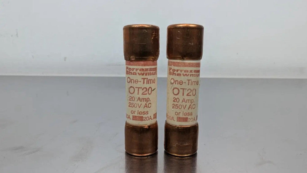 2 Pack Ferraz Shawmut OT20 One-Time Fuse 250VAC 20A K5