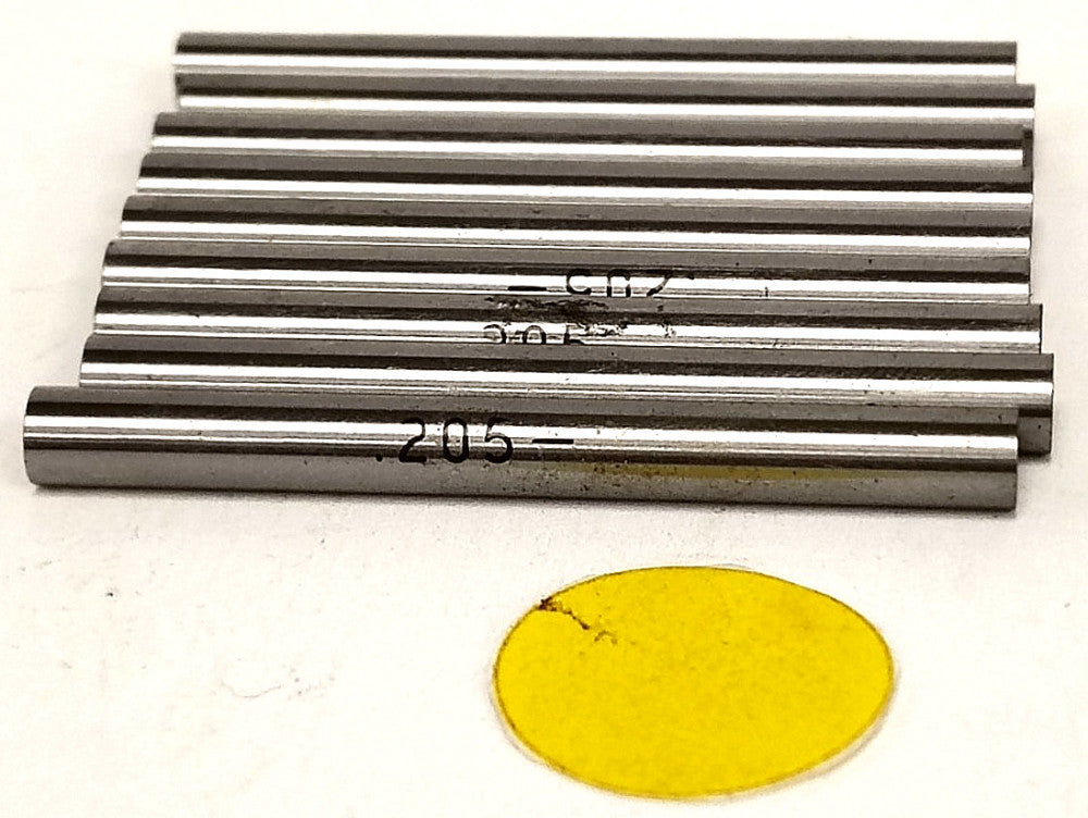 MEYER GAGE PIN .205- 2" OAL STEEL ****LOT OF 9****