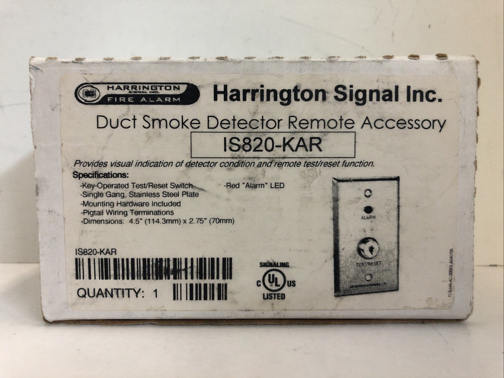 Harrington Duct Smoke Detector Remote Accessory - IS820-KAR
