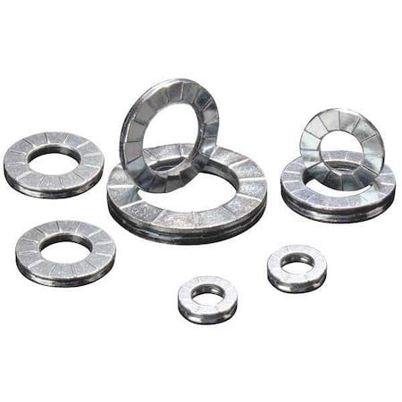 Disc-Lock 100-01 Wedge Lock Washer, For Screw Size 3/16 In Steel, Zinc Plated