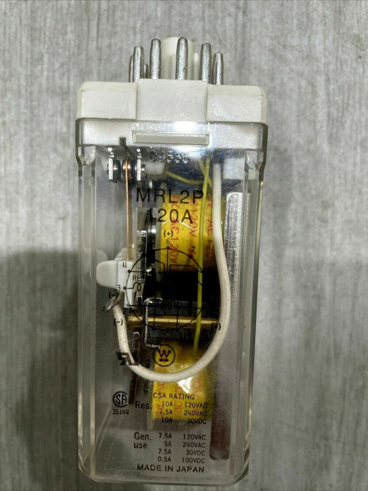  NEW WESTINGHOUSE 11-PIN PLUG-IN RELAY MRL2P-120A MRL2P  ( E2-4)