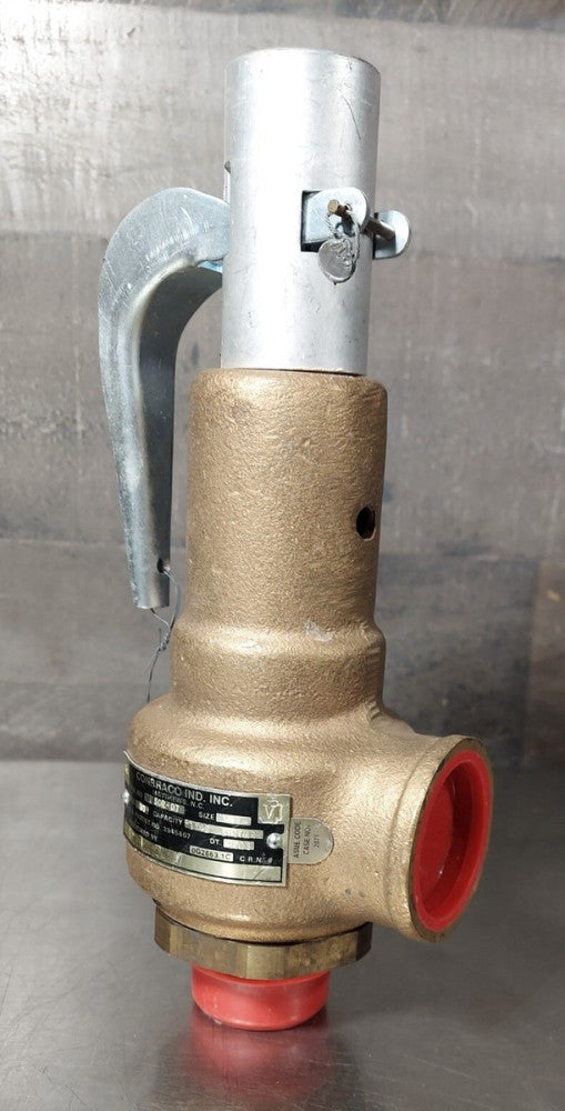 CONBRACO SAFETY RELIEF VALVE 10-502-07. Size: 1-1/4" 30 PSI @ 1142 LBS/HR