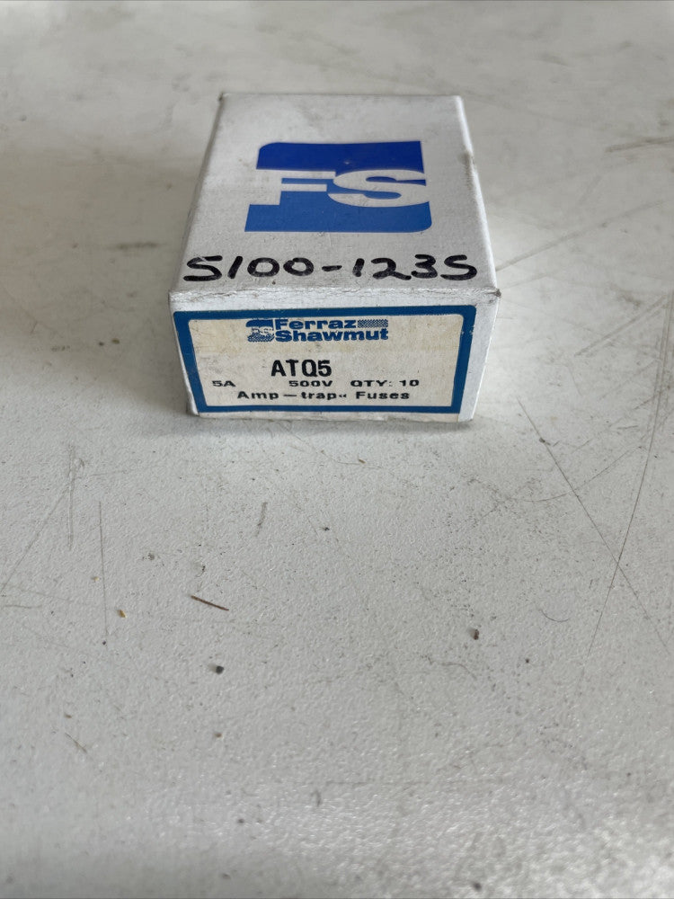 BOX OF 10  Ferraz Shawmut  Amp-Trap ATQ1/10 Fuse ATQ-1/10 ATQ 1/10A Time Delay