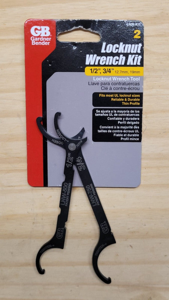 Gardner Bender LNW-KIT Locknut Wrench Kit 1/2" 3/4"