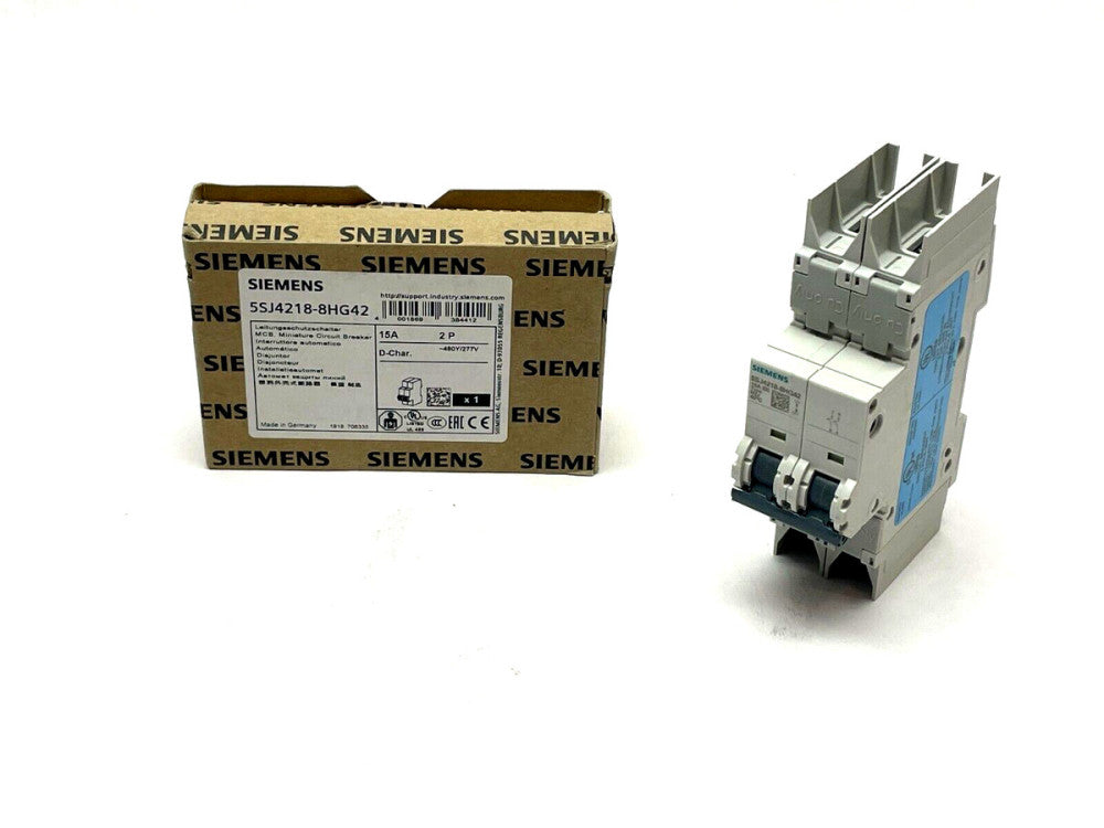 Siemens 5SJ4218-8HG42 Miniature Circuit Breaker 15A 2P