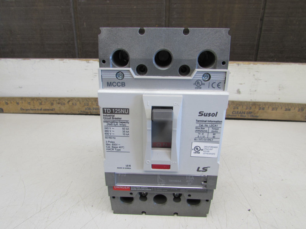 LS SUSOL TD-125NU , MCCB, 3P/15A/600V , TYPE-HACR, GOOD TAKEOUT! MAKE OFFER!