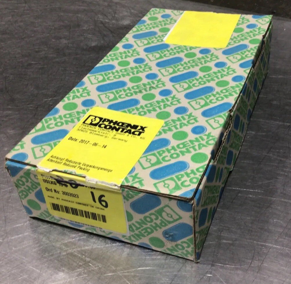 16pcs Phoenix Contact USLKG 5 Ground Modular Terminal Block 4mm 0441504 NOS