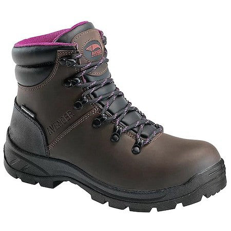 Avenger Safety Footwear A8125 Women's 6-Inch Work Boot, 7 W, Steel Toe, 6 In H,