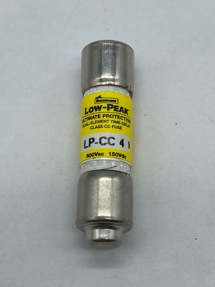 Bussmann LP-CC 4 Low-Peak Time Delay Fuse 600VAC 150VDC 4Amp Class CC 