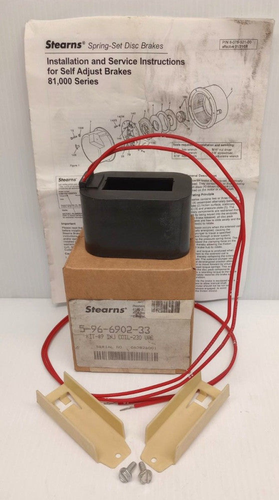 Stearns 5-96-6902-33 Brake Coil Kit #9 Inj Coil 230 VAC 596690233