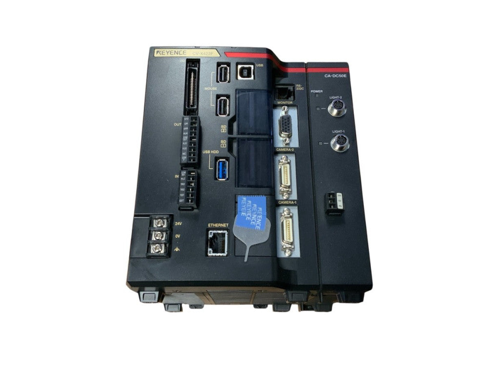 KEYENCE CV-X422F VISION SYSTEM CONTROLLER. CA-HX200M.