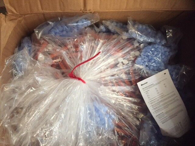 (100 pack) BAXTER ExactaMed Amber Oral Medicine Syringe Dispenser 5mL + Caps